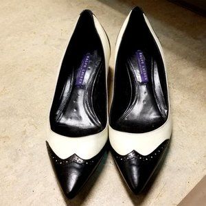 Ralph Lauren PURPLE LABEL Tuxedo Wingtip Pumps 8B